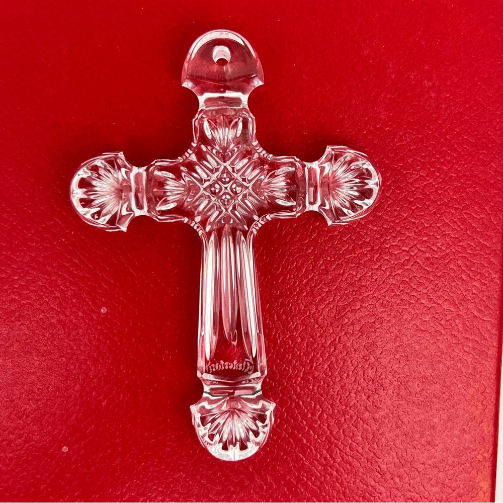 Waterford Crystal, Dorset Cross Lead Crystal Christmas Tree Ornament